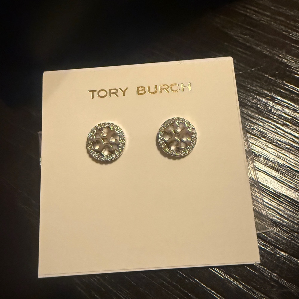 Tory Burch Gold and Silver Stud Earrings